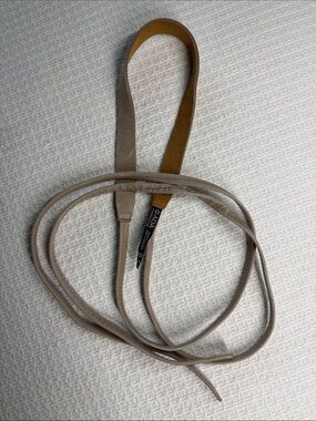 ADA taupe leather tie belt boho western O/S
